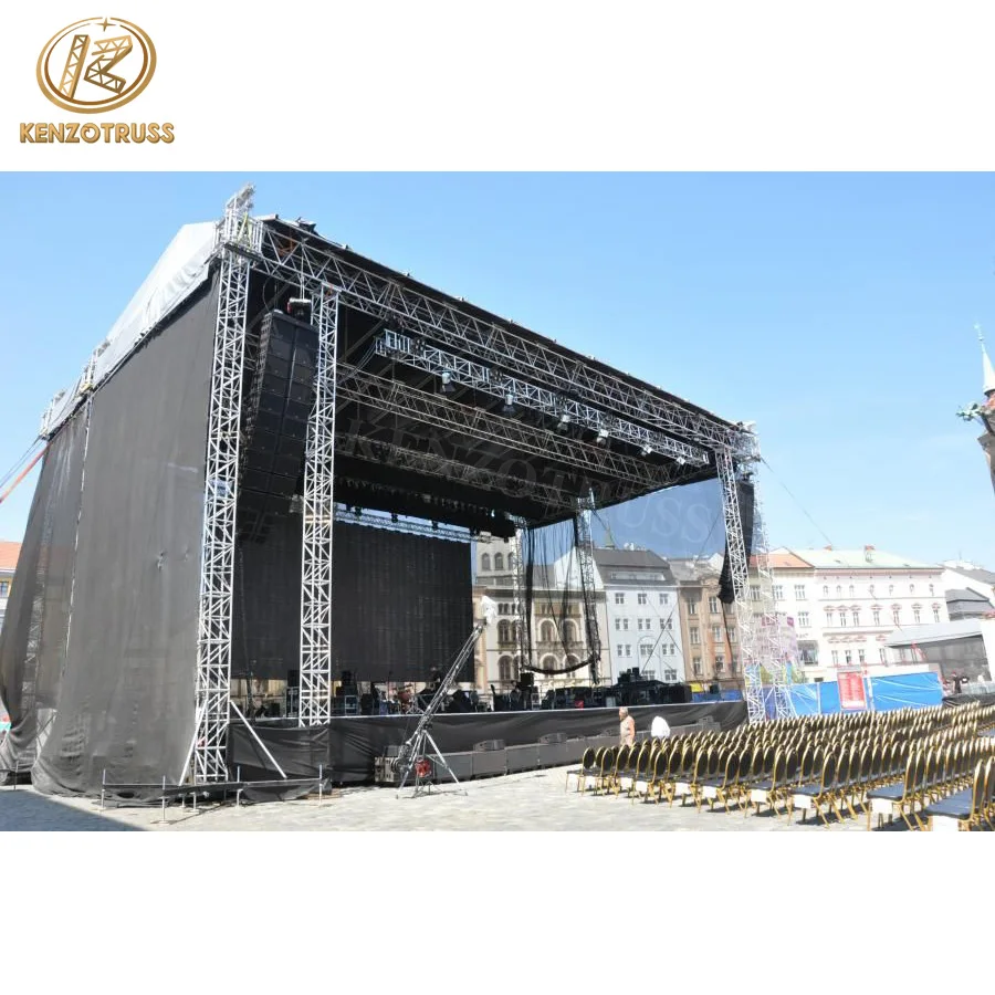 Outdoor Stage Design Aluminum Truss System With Pvc Tarpaulin Roof Cover Buy Aluminum Truss