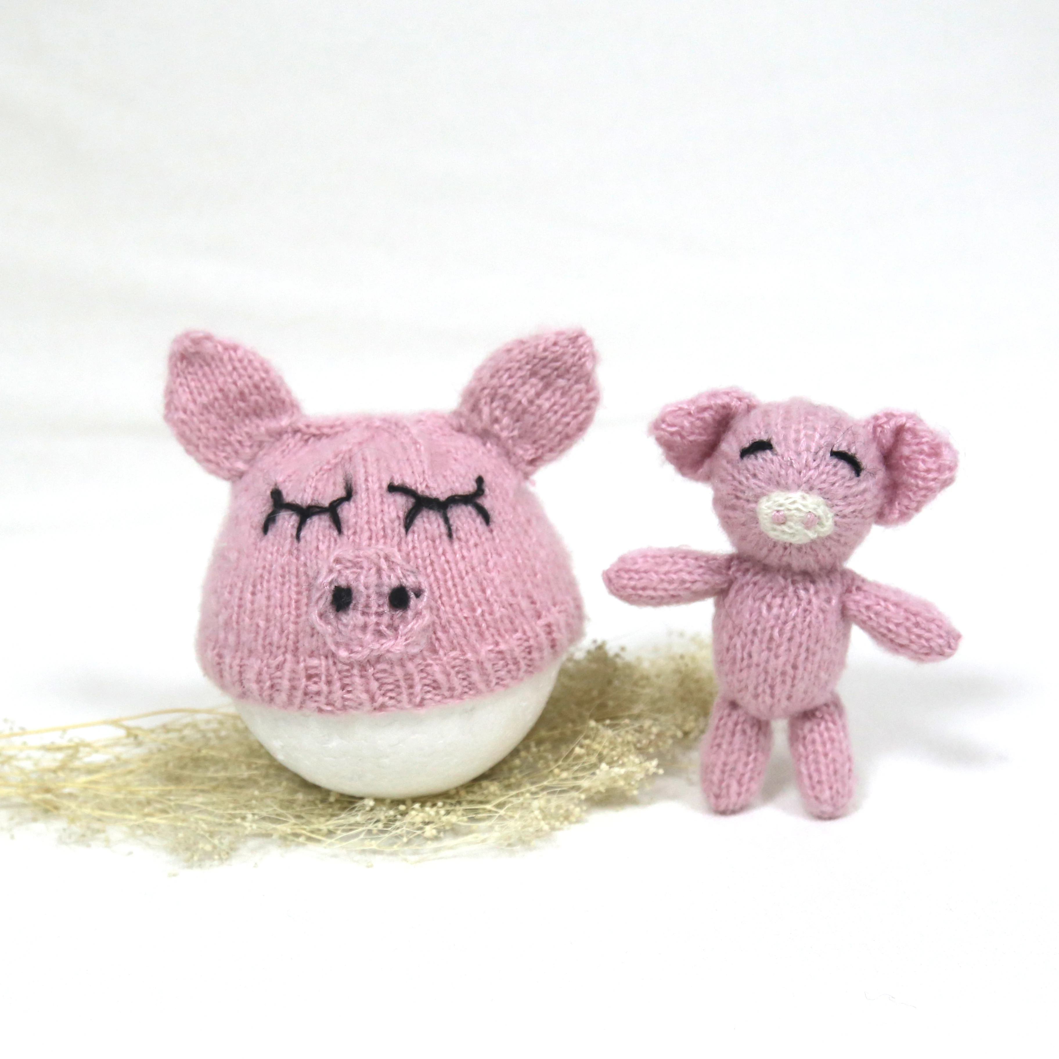 

Crochet Animal toy set Knit Fuzzy Animal Hat Newborn Photography Props Knitted Stuffed big toy Soft Bonnet Photo Props, Various