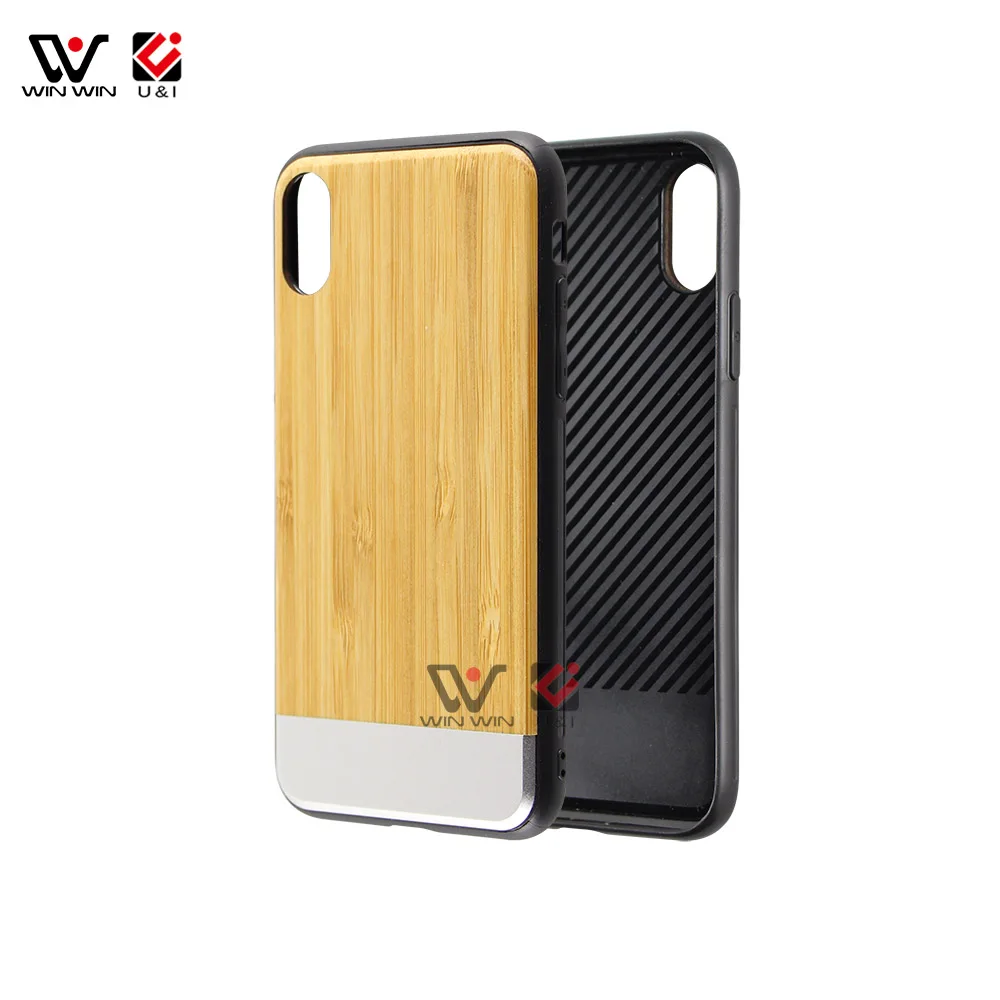 

Fashion Custom Blank Laser Logo For iPhone Wood Metal Cell Phone Case