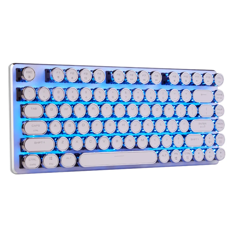 

Retro cherry switch typewriter wired gaming mechanical keyboard with led light GMTK-082