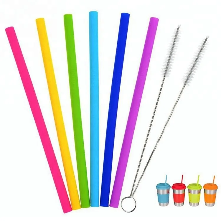 Bpa Free Reusable Silicone Drinking Straws Flexible Silicone Rubber