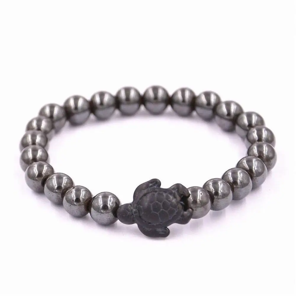 Hot Sale Natural  Lava Turquoise  Turtle Bracelet For Women Men Jewelry