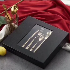 24 pcs flatware set stainless steel cutlery set with gift box service for 6 person