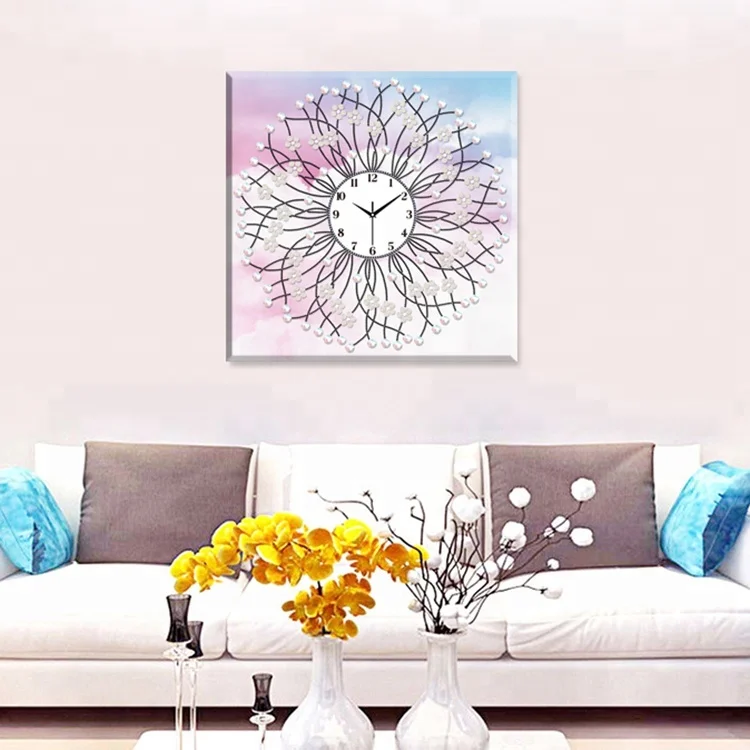 
2020 Newest Wall Clock Custom Home Decoration Clock Diamond Painting Clock 60*60CM Diamond Embroidery Painting Without Frame 
