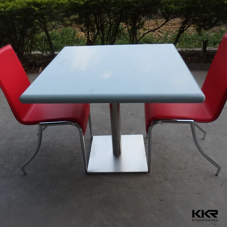 KKR mesa y silla cafetería, piedra mesa de comedor juego de muebles