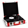 High quality portable suitcase belt drive turntable record player