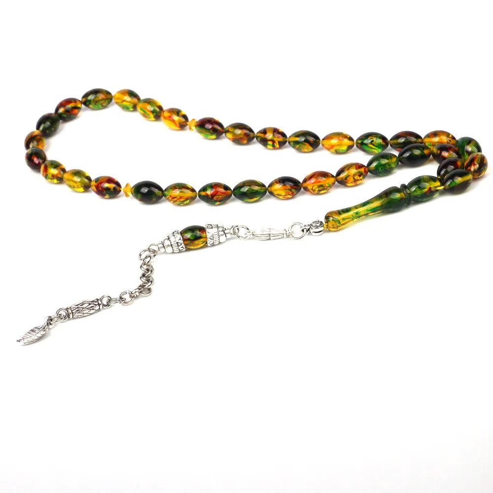 New model of smelling Resin Amber Prayer Beads Rosary tesbih muslim islamic allah beads masbaha tespeeh sibha