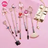 Harry potter 8 beautiful girl warrior make up brush metal handle 100 change small cherry make up brush beauty make up tool
