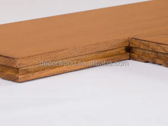 Unfinished Germany Burma Teak Hardwood Engineered Wood Flooring