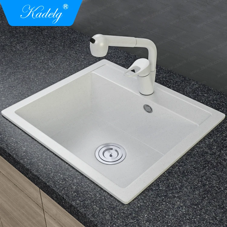Cleaning Resin Sinks Food Grade Kitchen Quartz Stone Sink With Acrylic