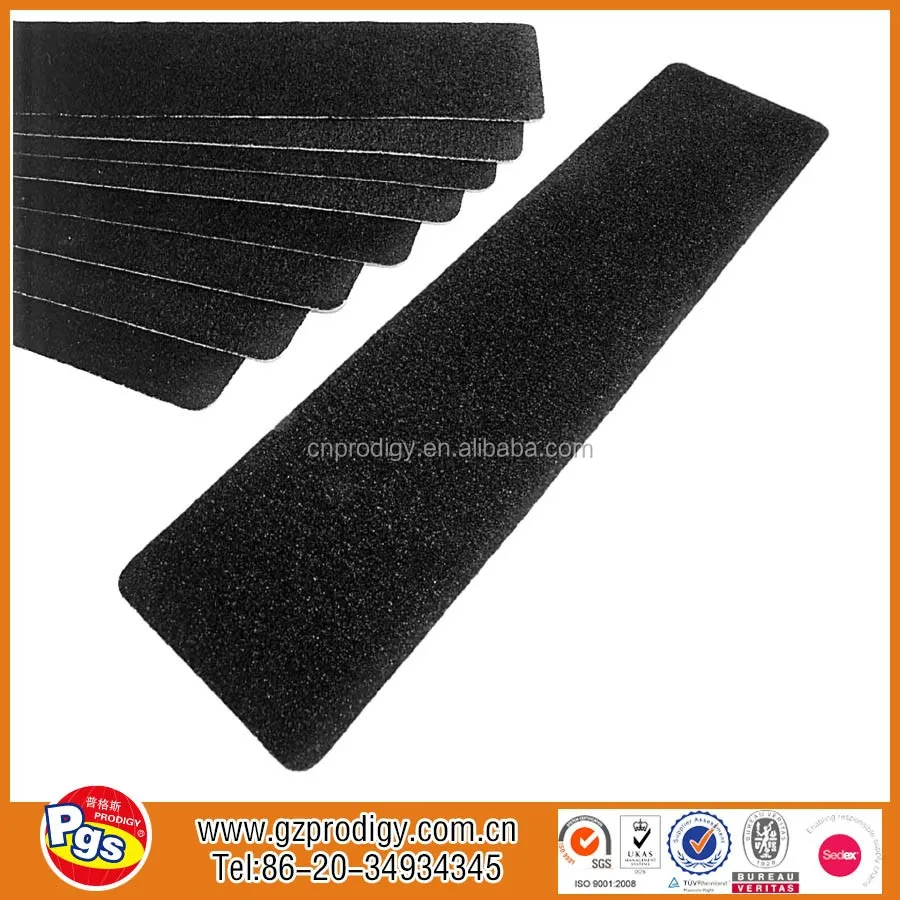 Adhesive Sandpaper,6 Inch X 24 Inch Black Non Slip Tape,Anti Slip Strip