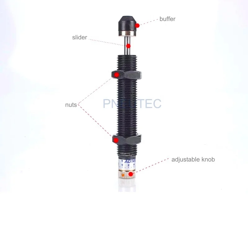 AD Series AD1410 AD1412 AD1416 ~ AD3650 Pneumatic Hydraulic Shock Absorber Adjustable Hydraulic Buffer For home Color : AD1420 
