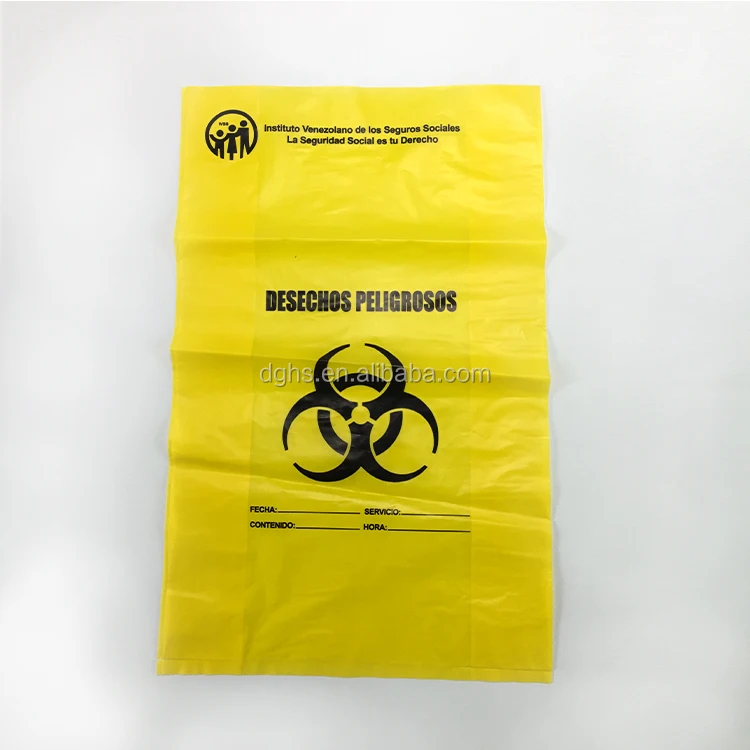 Yellow 121 Plastic Autoclavable Disposable Bags/biological Hazard Bags