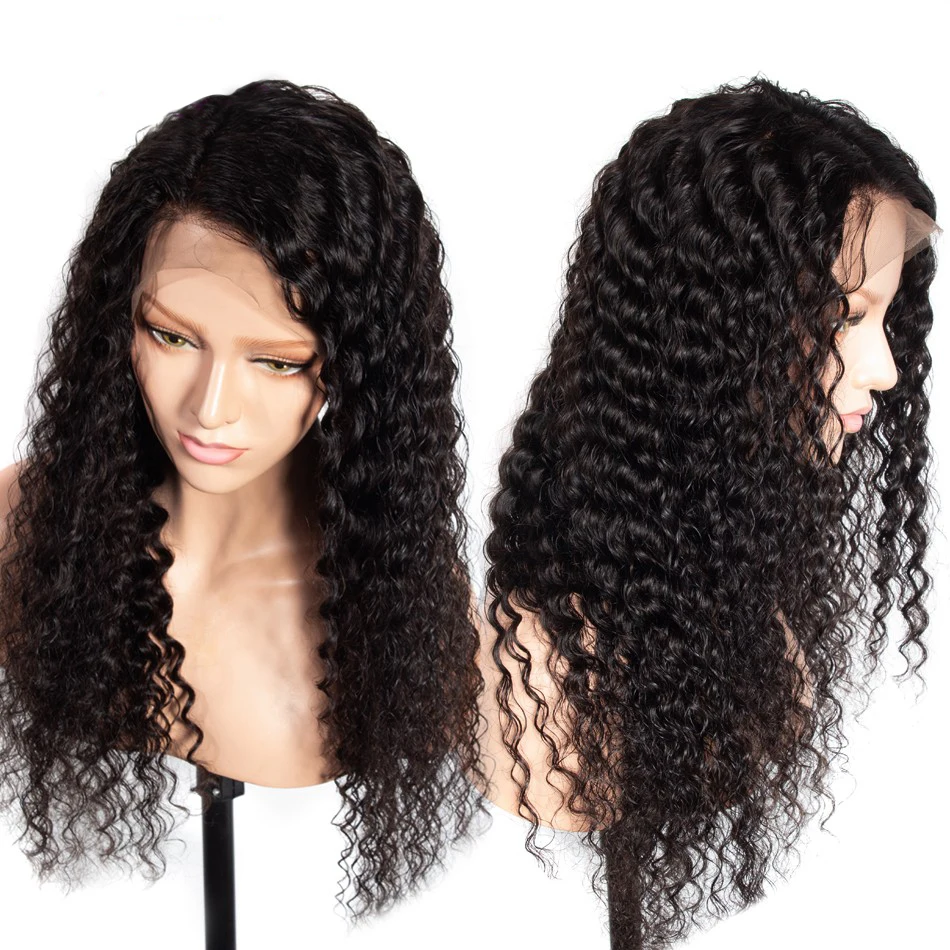 Deep Wave Lace Front Wig 100% Raw Human Hair , Gluesless Deep Wave Full Lace Wigs With Elastic Band Wigs For African American Deep Wave Lace Front Wig 100% Raw Human Hair , Gluesless Deep Wave Full Lace Wigs With Elastic Band Wigs For African American