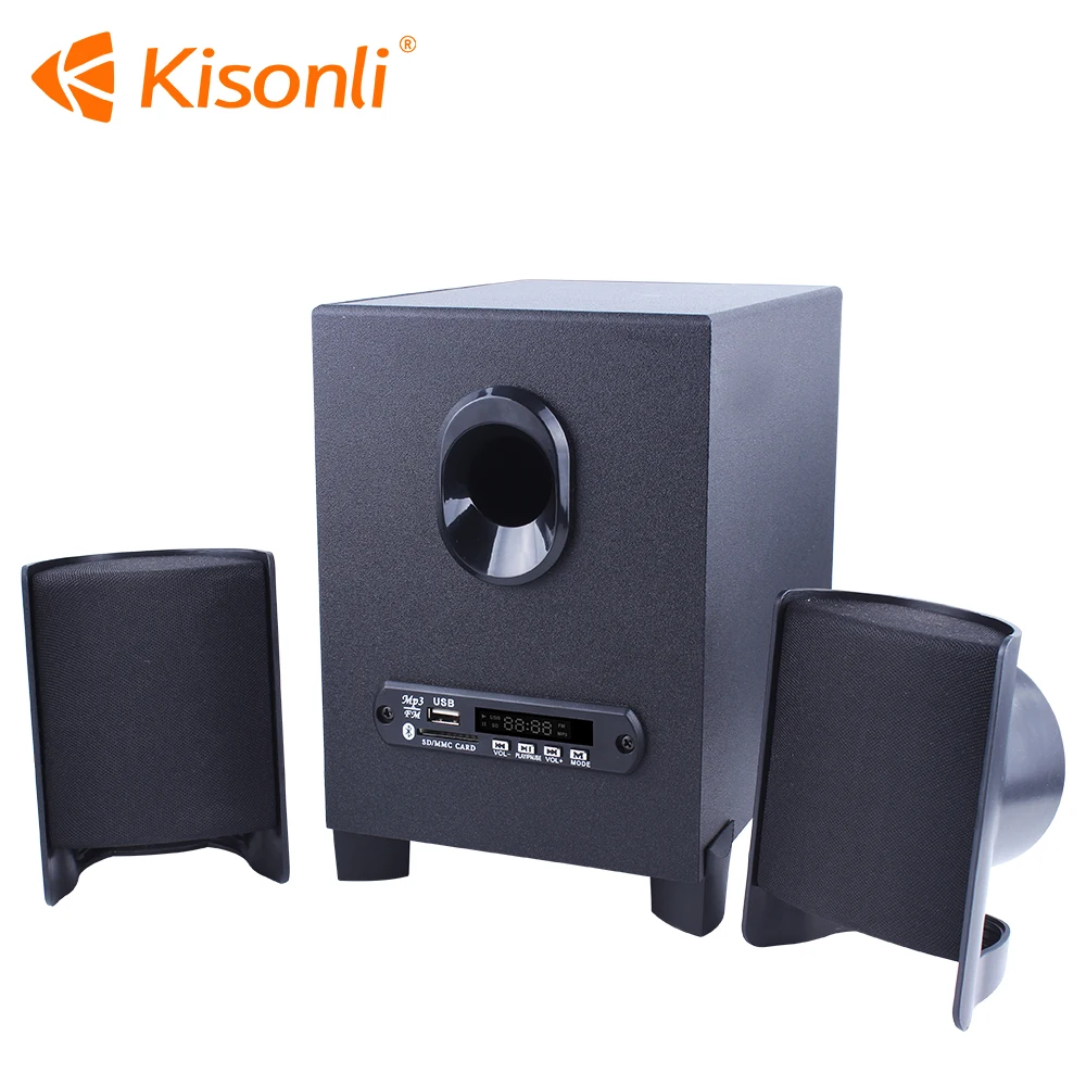 

Hot sale Home theatre subwoofer 2.1 speaker system with wireless subwoofer speaker with USB/SD, Black