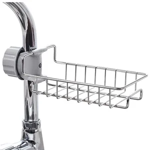 Stainless Steel Hot Sink Hanging Storage Rack Holder Faucet Clip Bathroom Kitchen Dishcloth Clip Shelf Drain Dry Towel Organizer