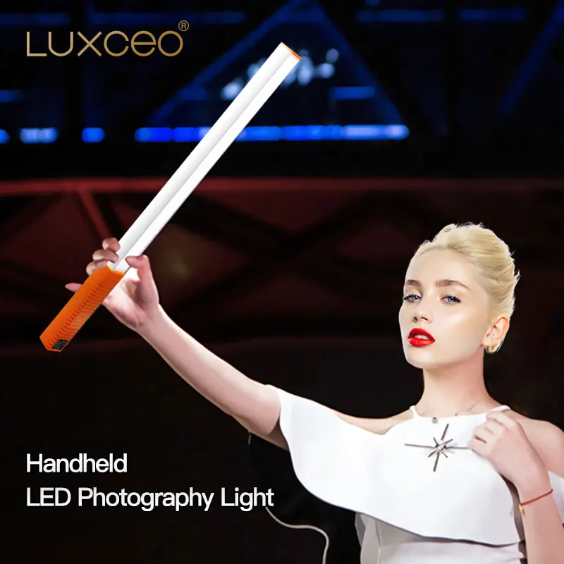 

UYLED Q508D Dimmable Cool Warm White 3000K-5700K Remote Control Tripod LED Photography Light, White & orange