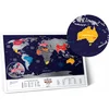 Hot Selling Colorful FSC Norway Blue Background Scratch Off World Map Poster For Living Room