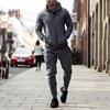 mens streetwear 2019 oem plain high quality slim fit tracksuits