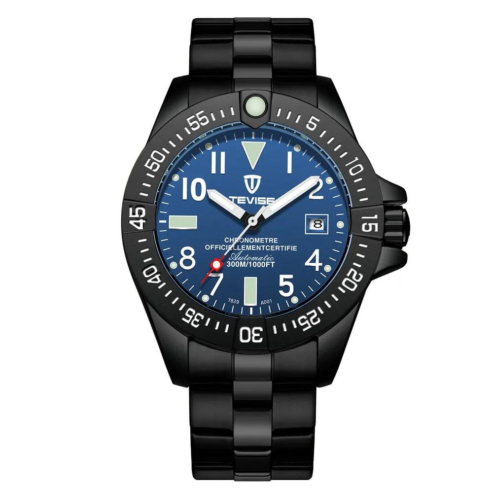 

TEVISE T839A Men Automatic Mechanical Watch Calendar Time Display Casual Luminous Hands Waterproof Wristwatch, 5 colors