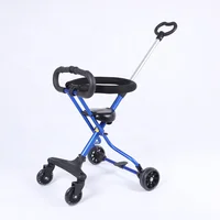 

Four wheel foot brake lightsome simple foldable baby pram stroller