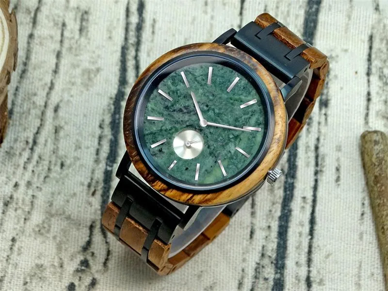 不锈钢木质大理石手表商务男士 - buy marble watch,stone wood watch