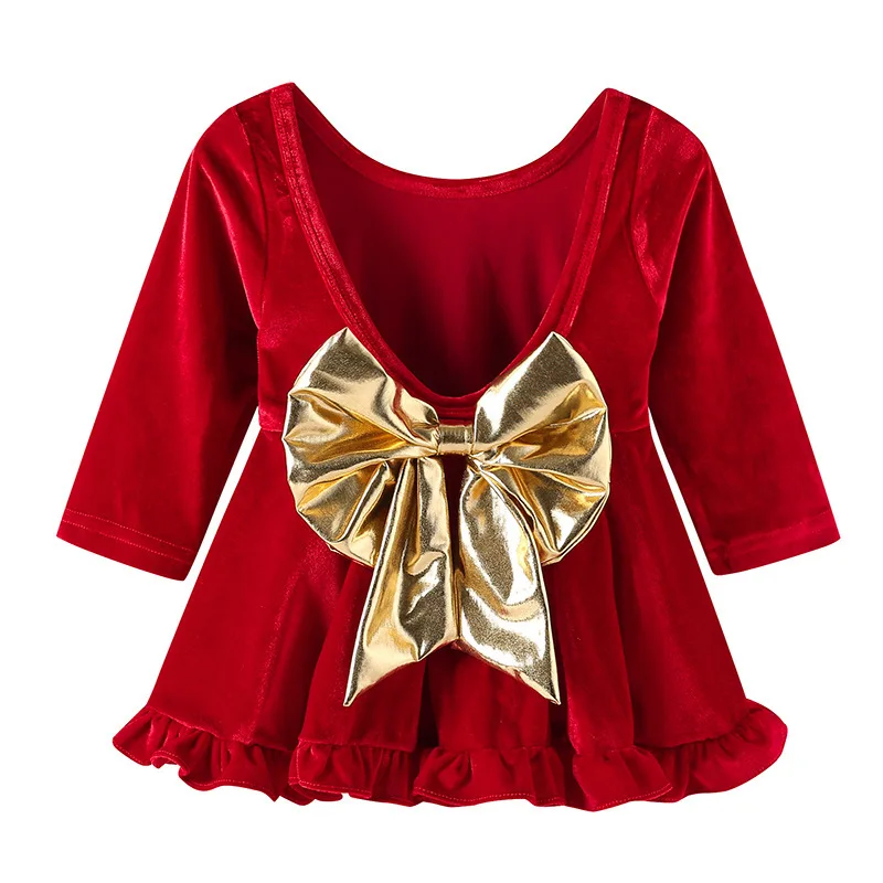 

2018New design Christmas costume children dresses wholesale high quality lovely Christmas kids clothes, Red