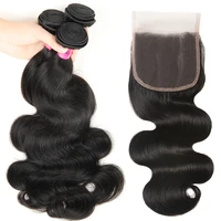 

Wholesale Unprocessed Virgin Body Wave Mink Brazilian Hair Bundles With Closure