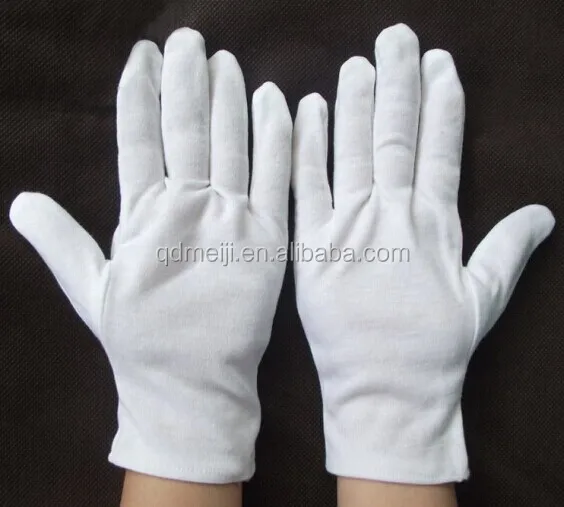
Comfortable white cotton soft hand jewellery gloves for waiters Household Hands Gloves 
