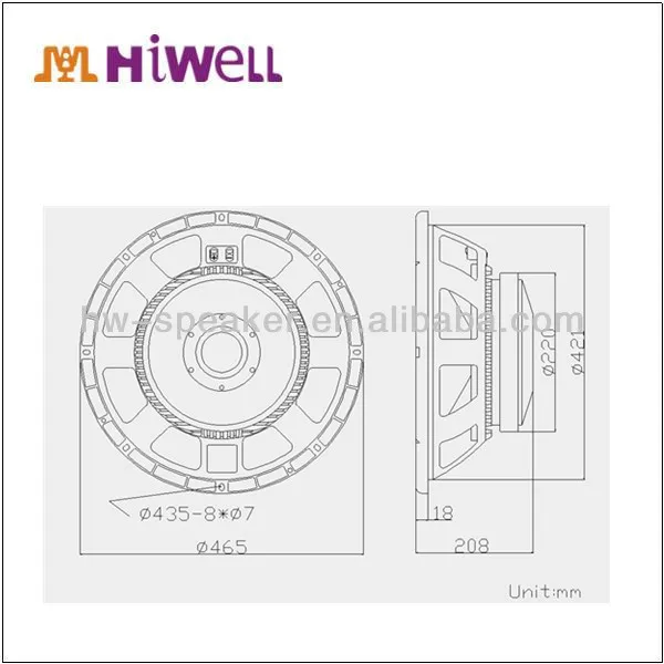 diameter speaker 18 inch