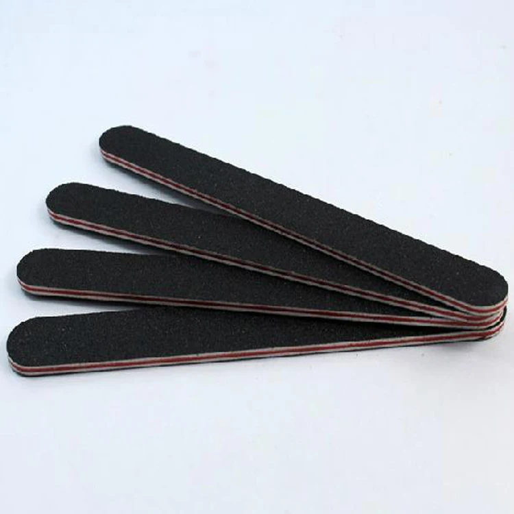 2 Ways Thin Nail File/gel Nail Tools Nail Files/round Nail File Black
