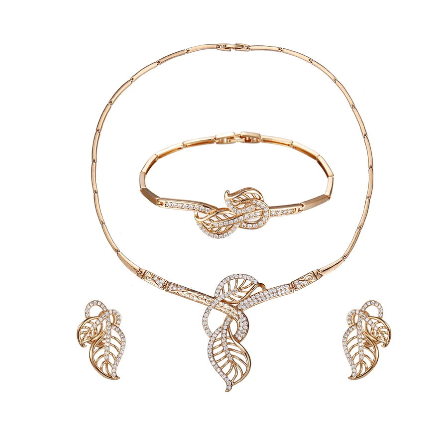 

set-68 Fashion jewelry 18k gold plated creative design jewelry set, 18k gold color