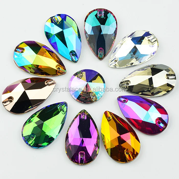 New design sew on clear crystal stones, fancy crystal sew on beads
