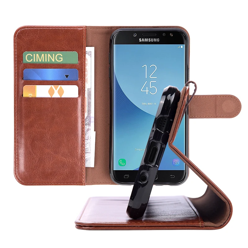 

2018 OEM Flip Leather Wallet phone case for Samsung mobile phone J7 Pro