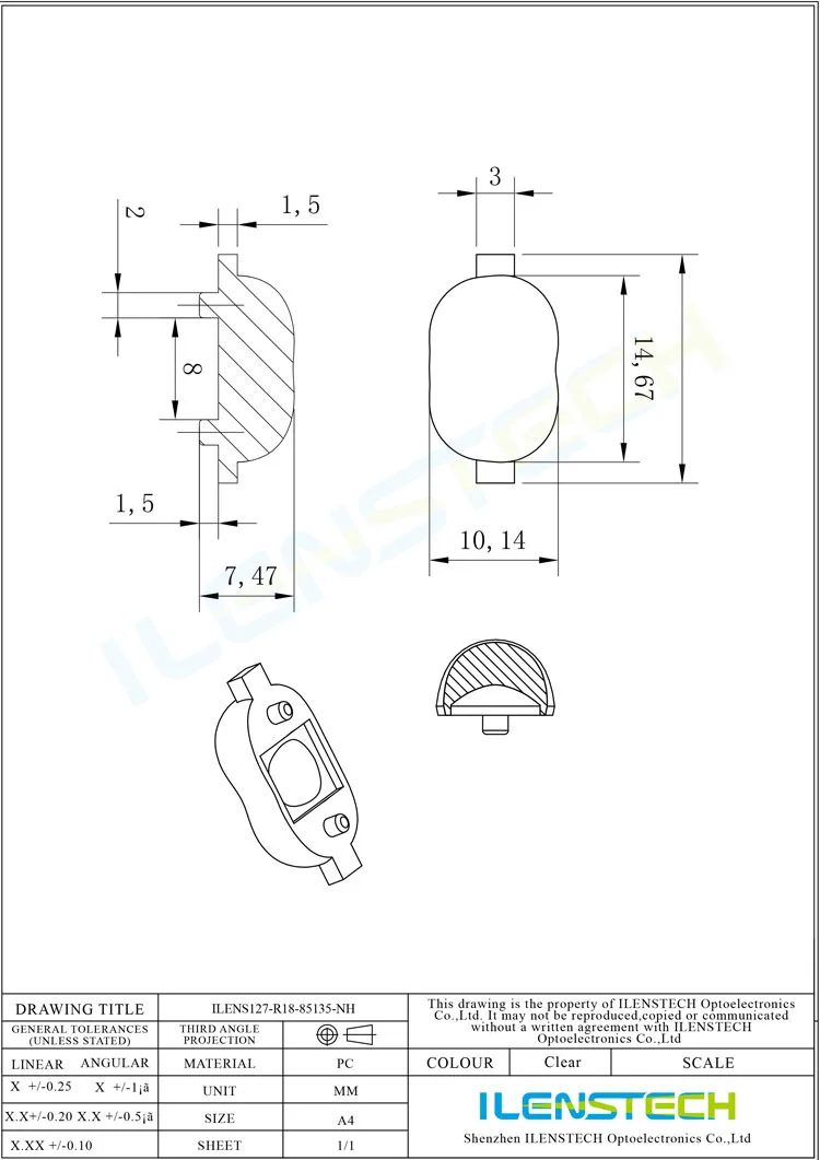 Shenzhen crafts led lenses 85x135 degree peanut street light lens