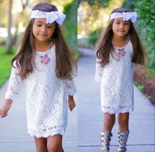 2016 New Kids Baby Girls Summer font b Dress b font Princess Flower Lace Tutu font