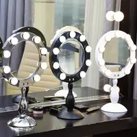 

20cm Desktop Hollywood Cosmetic Vanity Mirror with 9 Light Bulbs