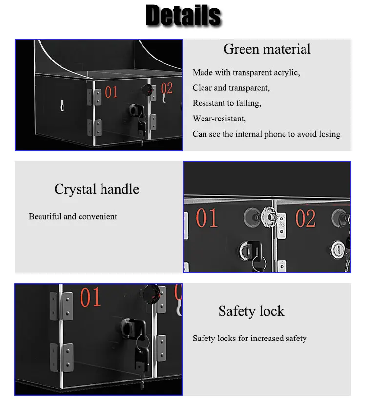 Acrylic Mobile Phone Locker