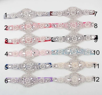New Sale Fancy Girls Rhinestone Belt Embellished Wedding Dress Belts