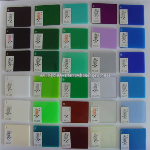 Plexiglass Color Chart