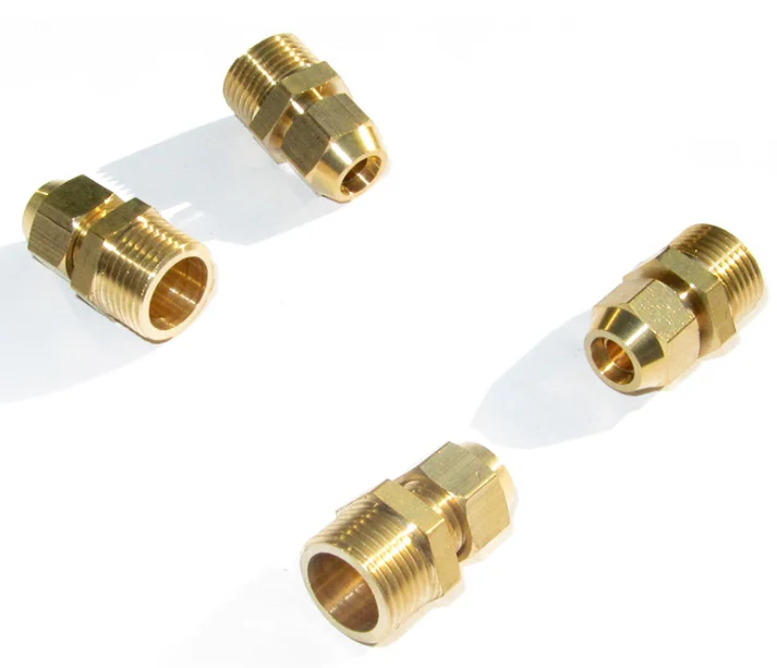 Tapón Macho De Latón Para Tubo De 3/8" - Roscado NPT, Color Amarillo - Para Líneas De Aire, Agua O Gas