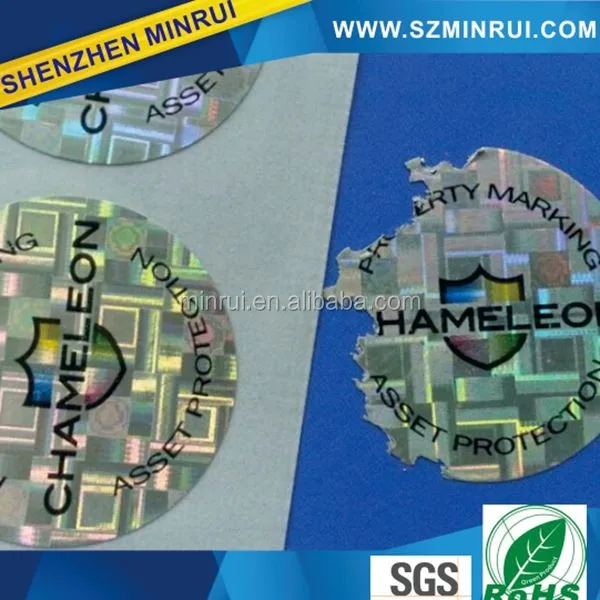 hologram destructible vinyl sticker24