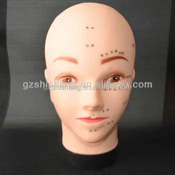 2019 Training Head With Makeup Professional 65cm Black Hairdressing