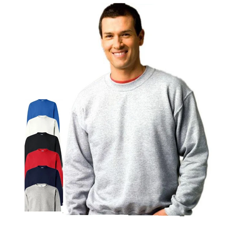 men round neck custom design oem logo long sleeve blank plain sweatshirt