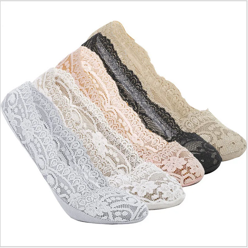 

Korea super shallow lace invisible socks, Five colors