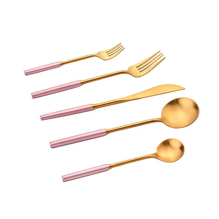 

New design luxury golden cutlery set flatware set cutlery