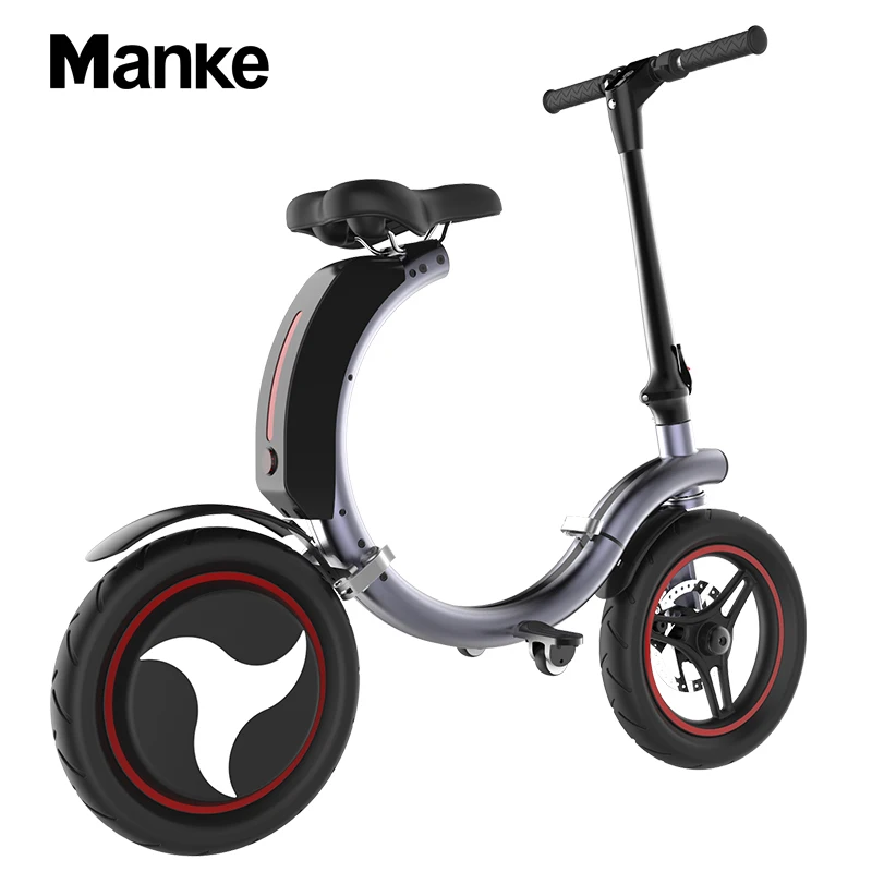 

MANKE New stylish Crownwheel 14inch foldable e bike portable adjustable bike electrical, electric scooter 450W