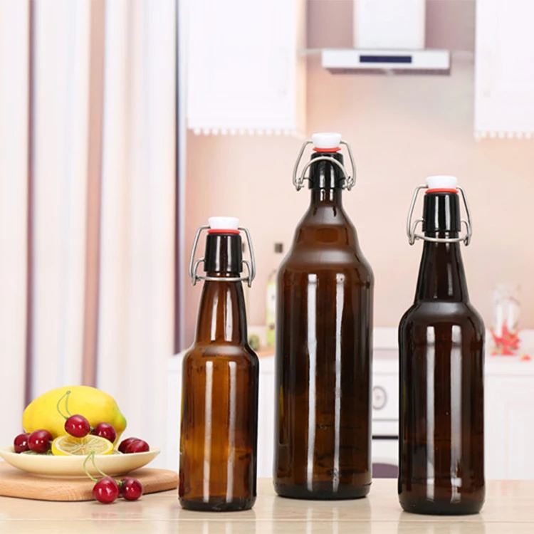 Download High Quality 330ml Swing Top Beer Bottle/glassflip Top Bottle For Wine /amber Glass Swing Top ...