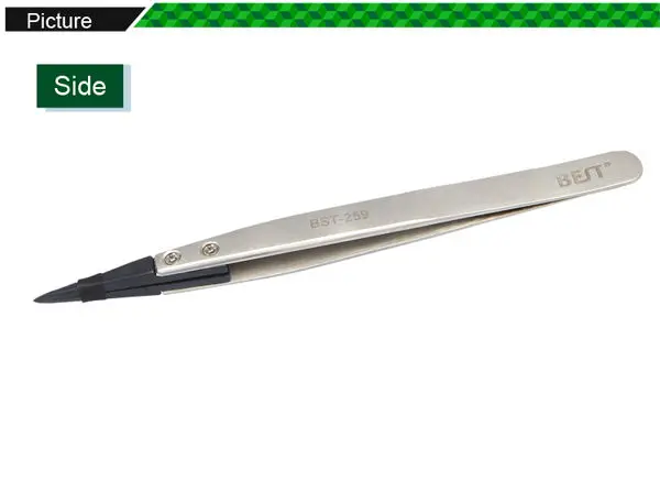 BEST-259A ESD replaceable plastic tipped tweezers for electronic repair.jpg