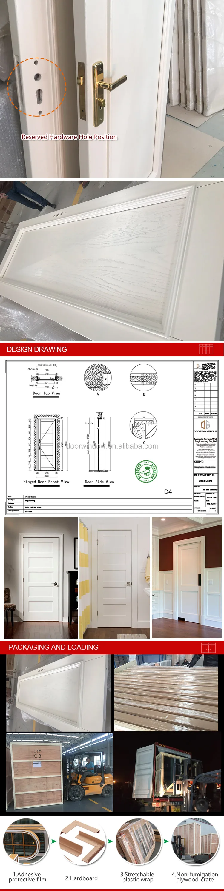 modern bedroom design Residential solid wooden door